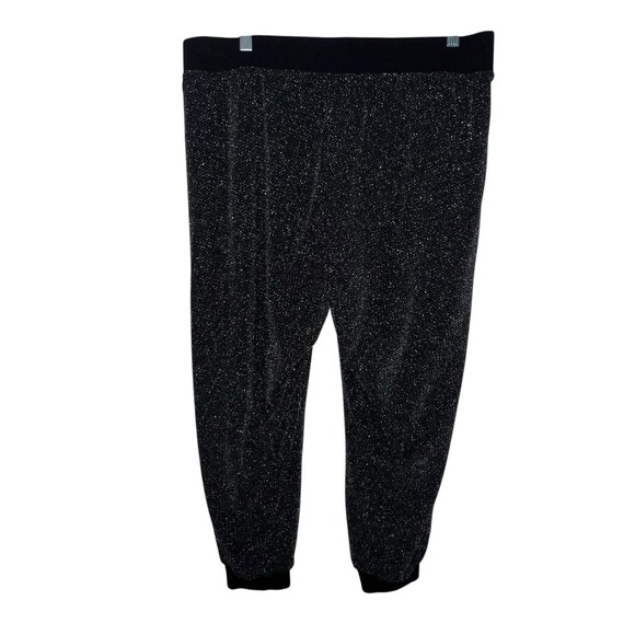 Torrid Jogger Stretch Waist Front Pockets Versatile Black Sparkle Size1X Cropped - Picture 5 of 13